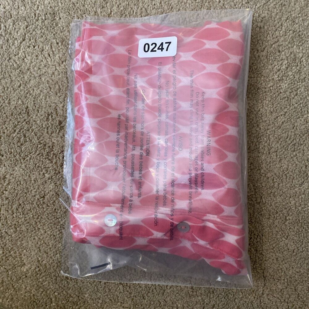 New York & Company Sleeveless Blouse Coral White Geometric Pattern Size M - Picture 9 of 9